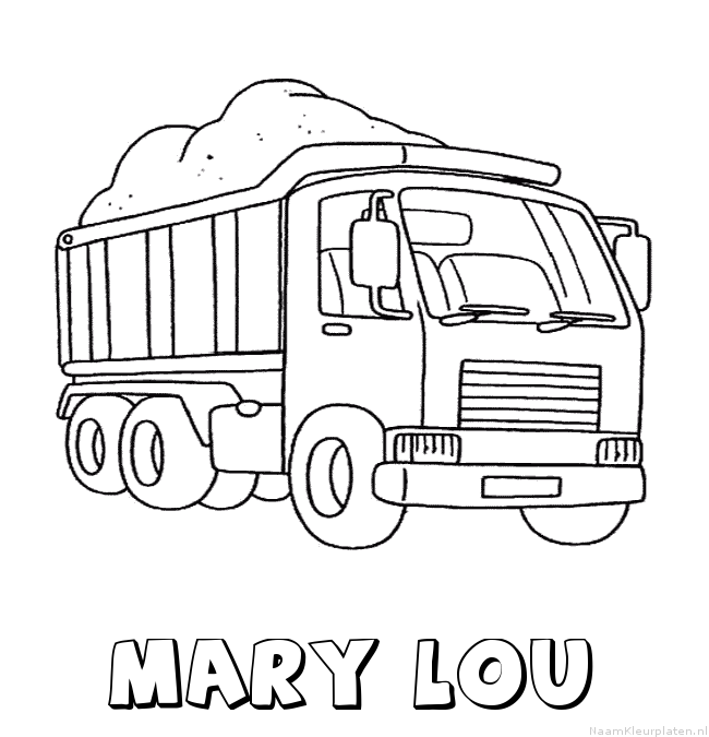 Mary lou vrachtwagen kleurplaat